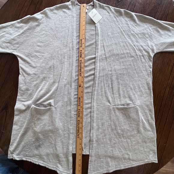 NWT Donni drape front sandwash cardigan neutral colours one size - Picture 15 of 15